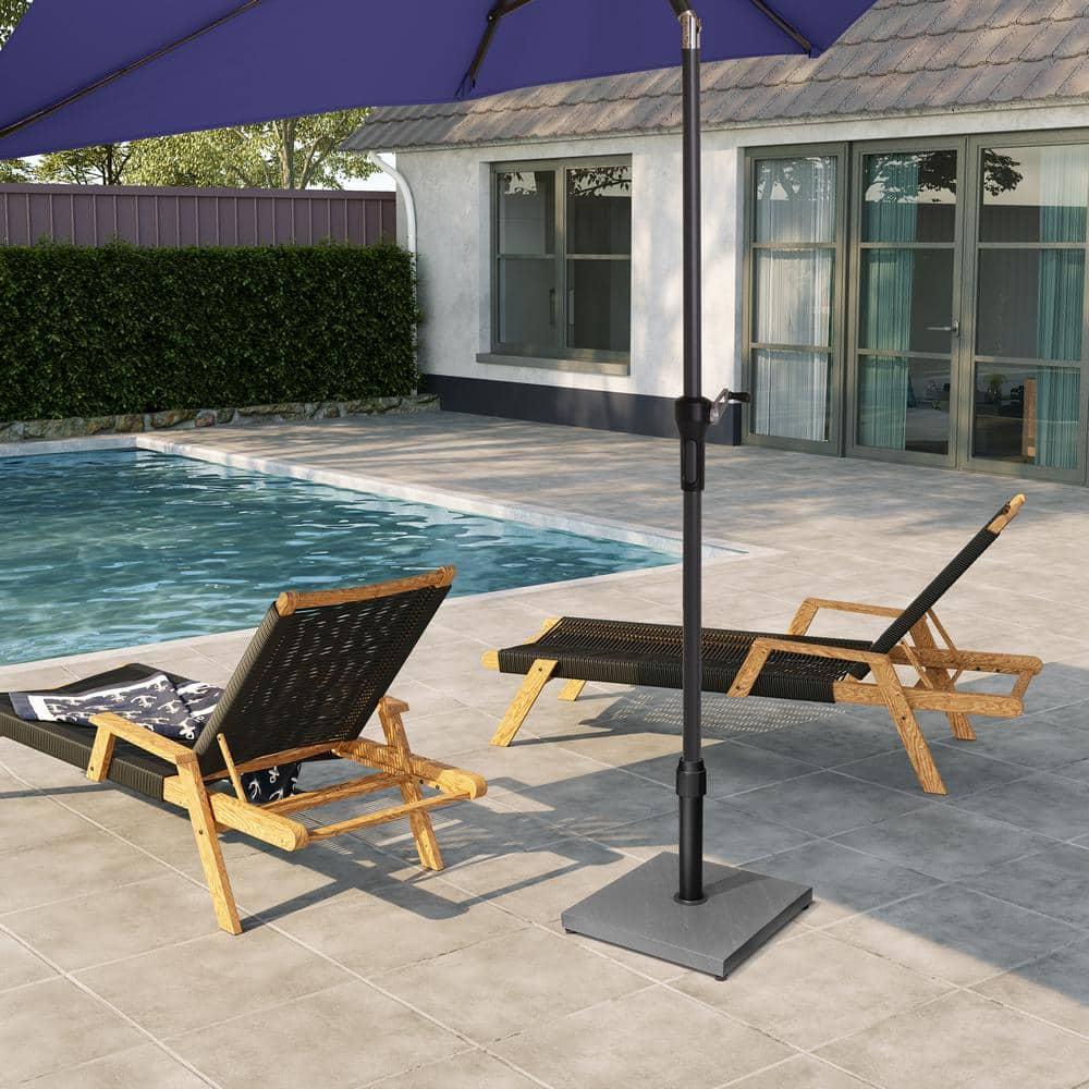 45lbs Patio Umbrella Base - Heavy Duty Outdoor Patio Market Umbrella Stand for Deck, Poolside, Balcony, Wind-Resistant Design, Grey