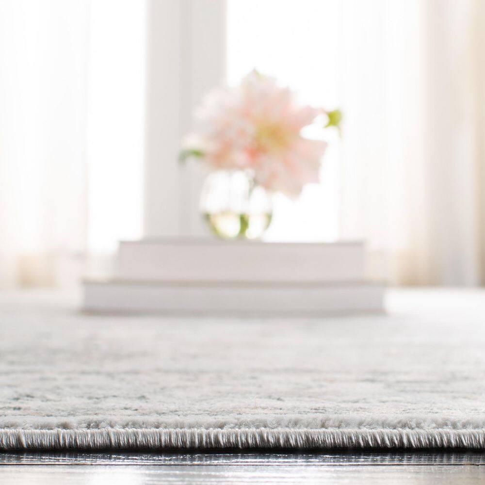 Isabella ISA940 Power Loomed Area Rug - Light Grey/Cream - 3'x5' - Safavieh.