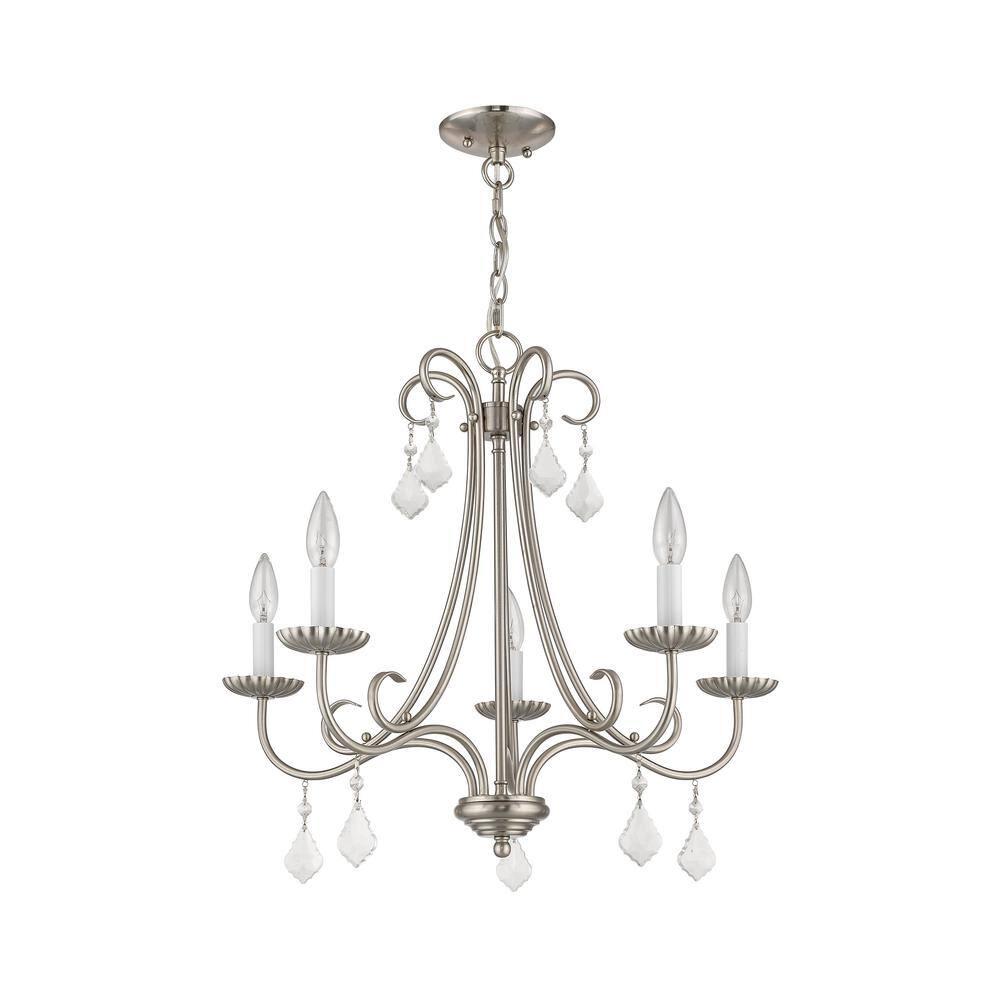 Livex Lighting Daphne 5 - Light Chandelier in  Brushed Nickel