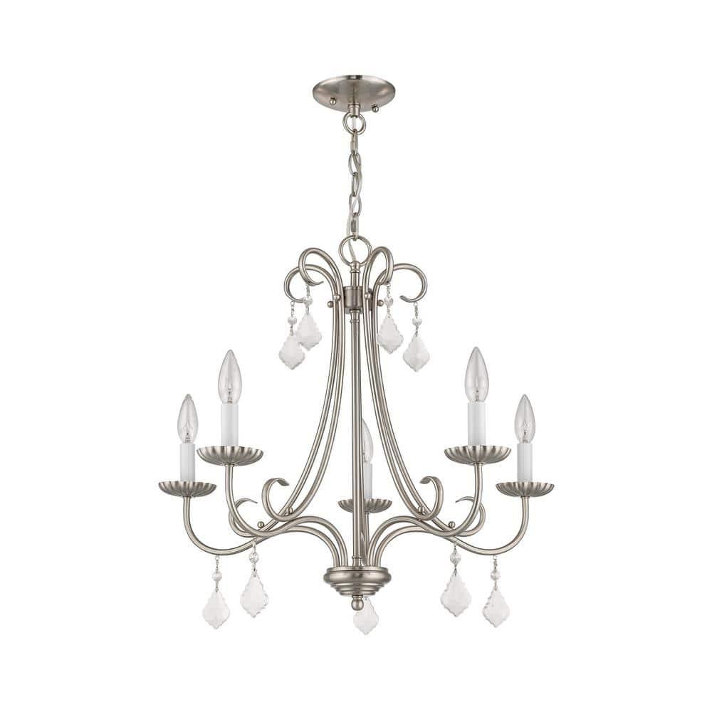 Livex Lighting Daphne 5 - Light Chandelier in  Brushed Nickel