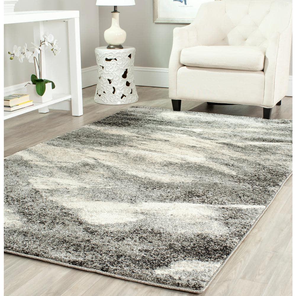 Retro RET2891 Power Loomed Indoor Area Rug - Grey/Ivory - 4'x6' - Safavieh.
