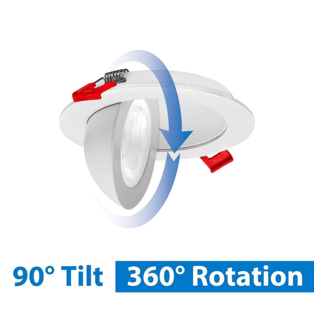 DGF43 4'' Selectable Color Temperature Dimmable Air-Tight IC Rated LED Canless Recessed Lighting Kit