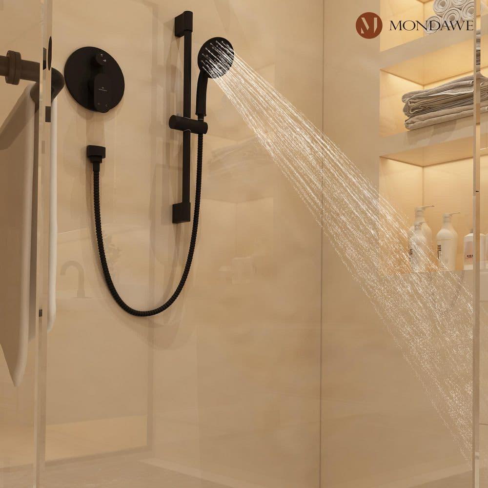 mondawe Calliope Wall Mounted 2-Function Retro Pressure-Balanced Shower System with 3 Setting Handheld MD-A3815-ORB