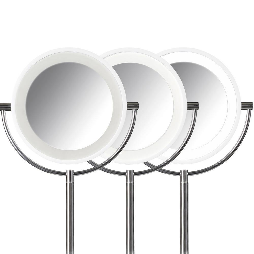 ClearSun LED Countertop Makeup Mirror with Wireless Charging