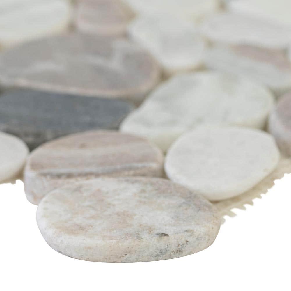 Ackland 12" x 12" Natural Stone Pebbles/Rocks Mosaic Floor & Wall Tile