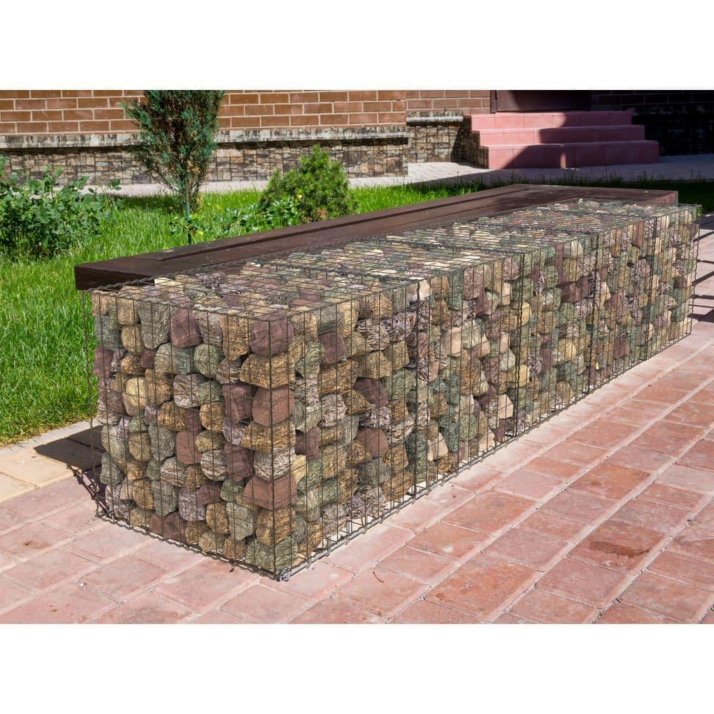 AdirPro Heavy Gauge Welded Gabion Basket, 3 Cubic Feet, 3 pack