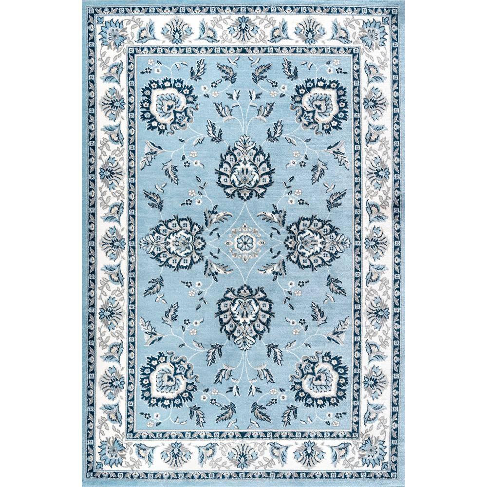 3'x 5' Cherie French Cottage Area Rug, Blue/Cream - JONATHAN Y