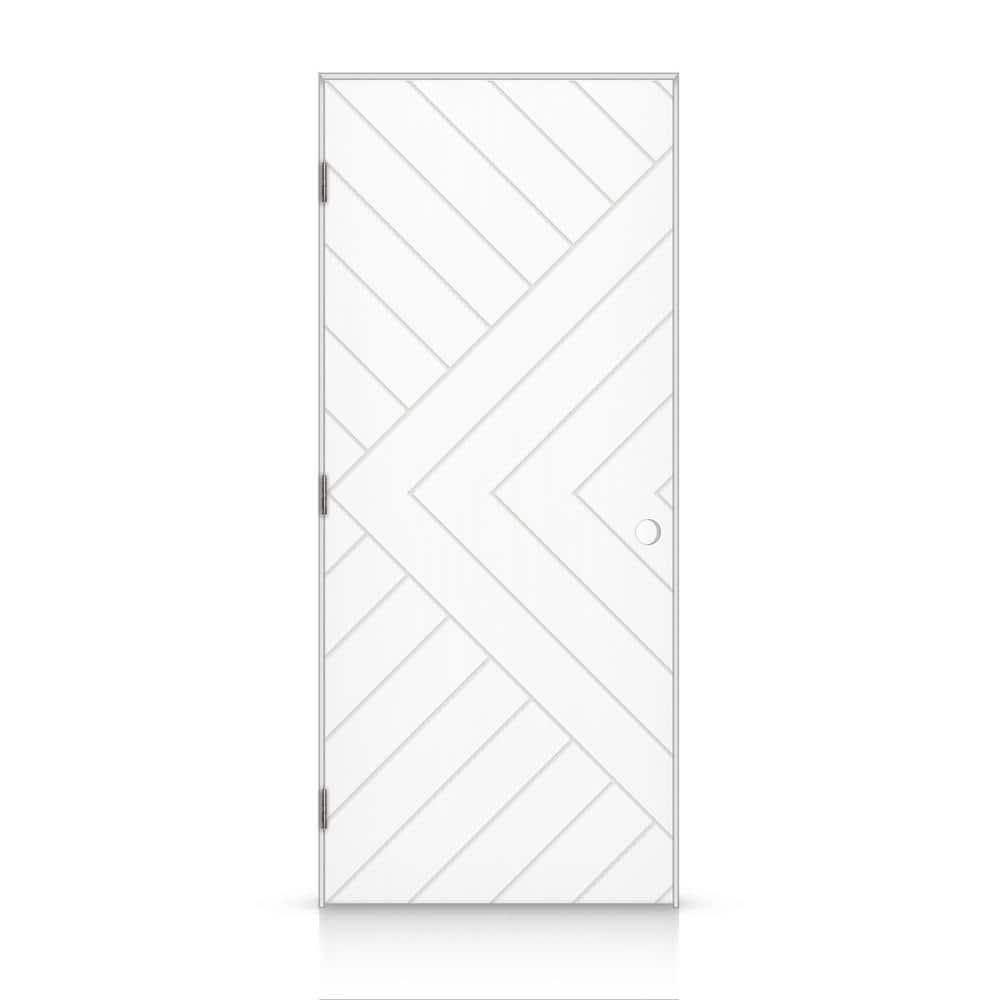 Calhome Hollow Paneled Painted Slab Door