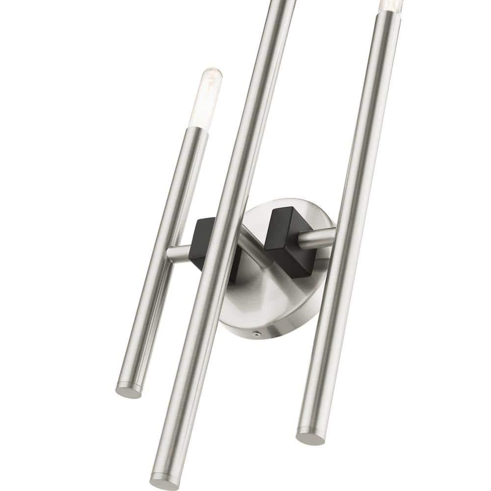 Livex Lighting Denmark 3 - Light Wall Light in  Brushed Nickel