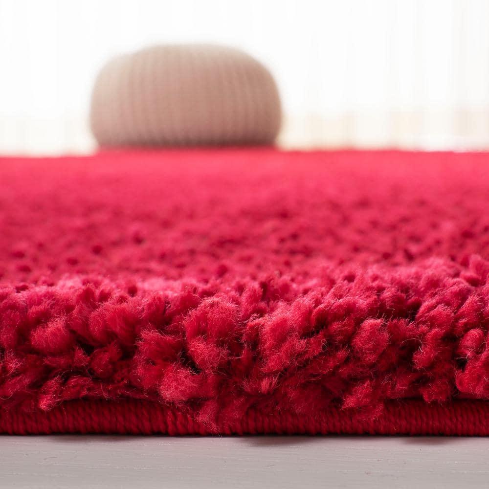 Milan Shag SG180 Power Loomed Indoor Area Rug - Red - 5'1"x8' - Safavieh