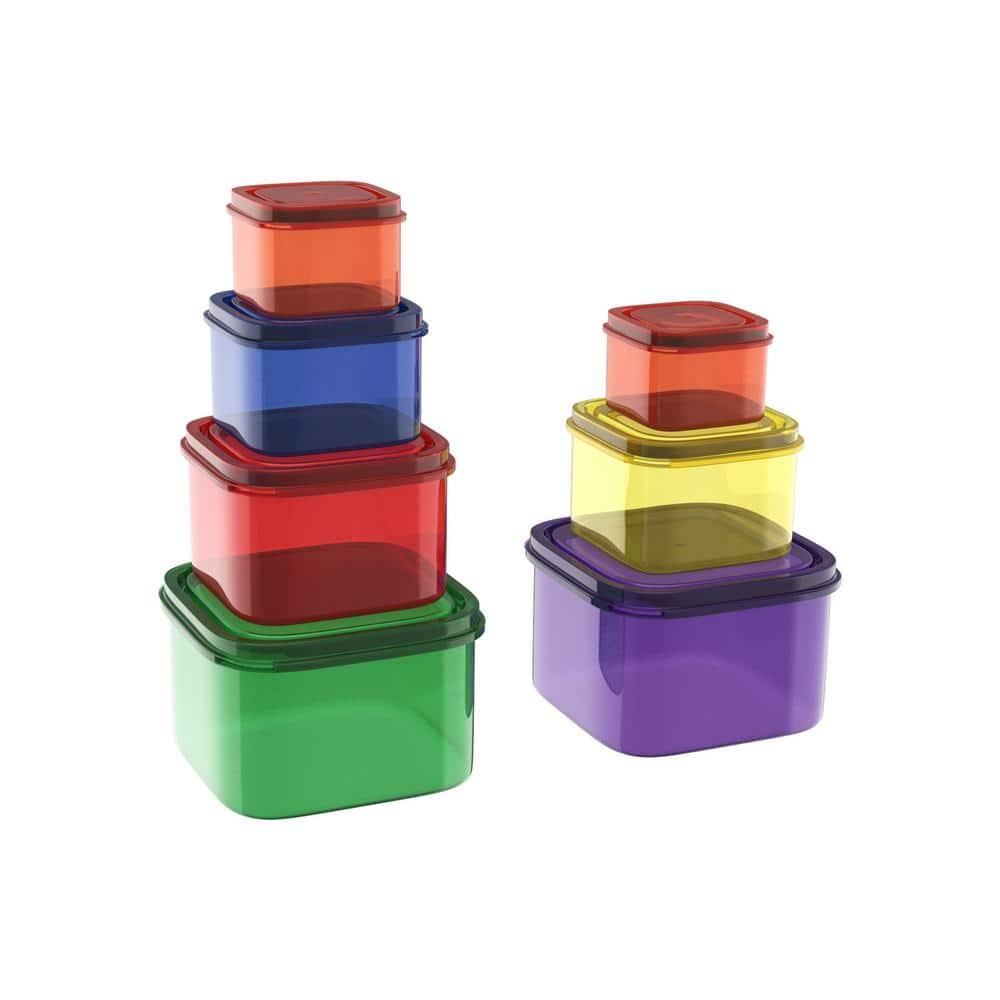 Portion Control Containers- 7 Piece Color Coded Food Storage Set – BPA and DEHP Free, Microwave/Freezer Safe by Classic Cuisine