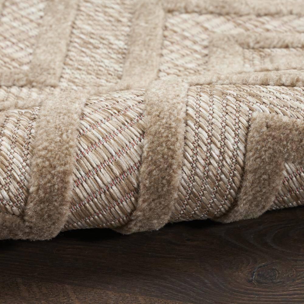 Nourison Versatile 9' x 12' Natural Beige Modern Indoor/Outdoor Rug