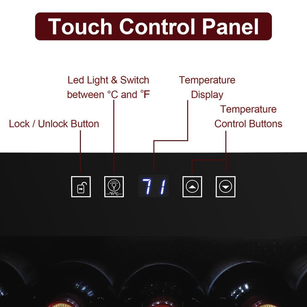 SalonMore 34 Bottle Compressor ElectronicTransparent Glass Door Wine Cabinet