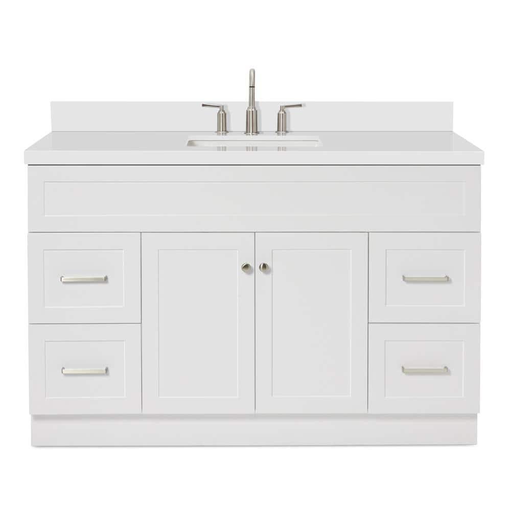 Ariel F055s-Wq-Vo Hamlet 55" Freestanding Single Basin Vanity Set - White