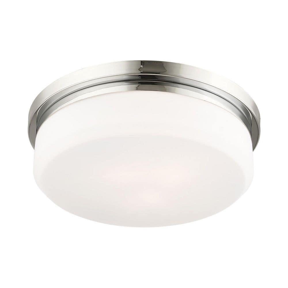 Livex Lighting 7393 15.5" Wide Flush Mount Ceiling Fixture / Wall Sconce - Chrome