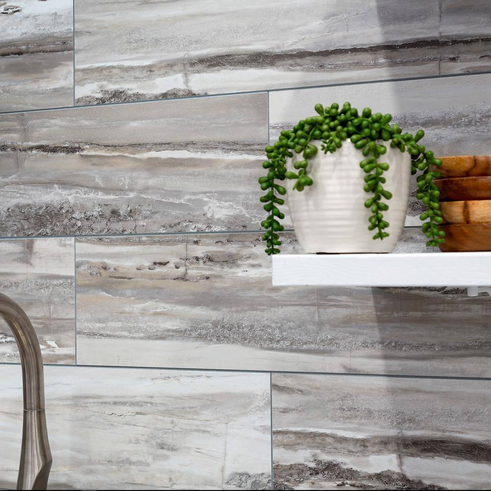 Palisade 22.8 in. x 7.31 in. Interlocking Vinyl Waterproof Wall/Backsplash Tiles