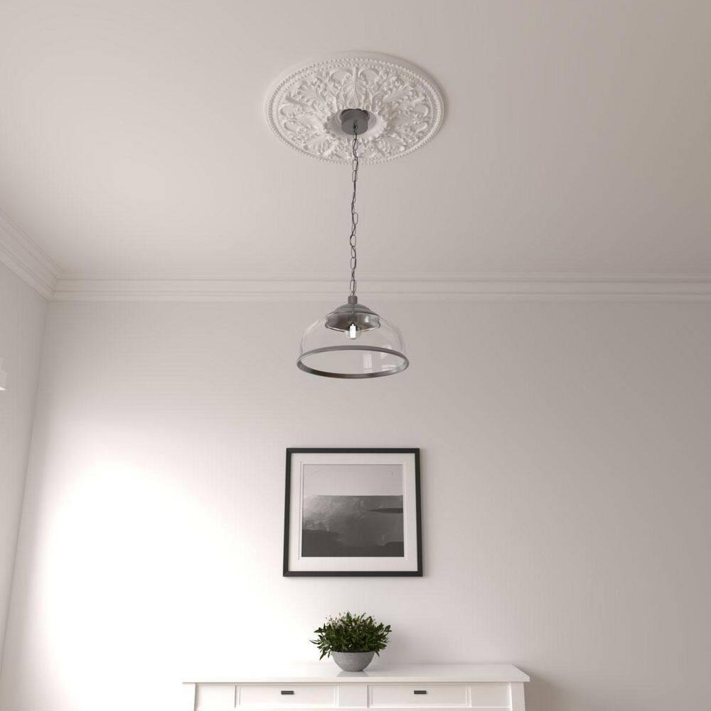 Ekena Millwork 23 7/8"OD x 4"ID x 2 1/8"P Ashley Ceiling Medallion (Fits Canopies up to 4 3/4")