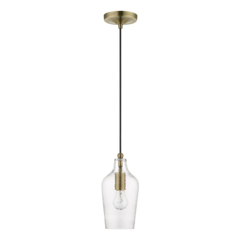 Livex Lighting Avery 1 - Light Pendant in  Antique Brass