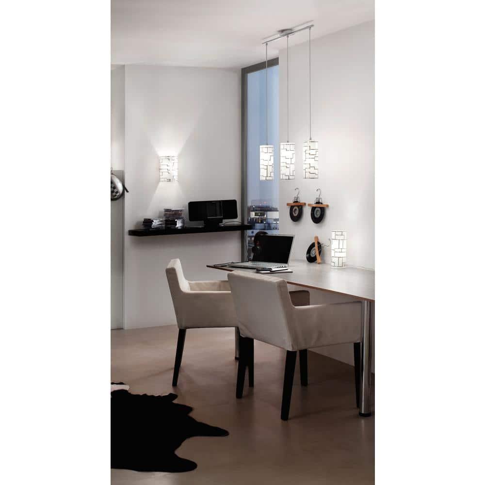 Eglo Lighting - Bayman - 3-Light Multi Light Pendant - Chrome - White Decor