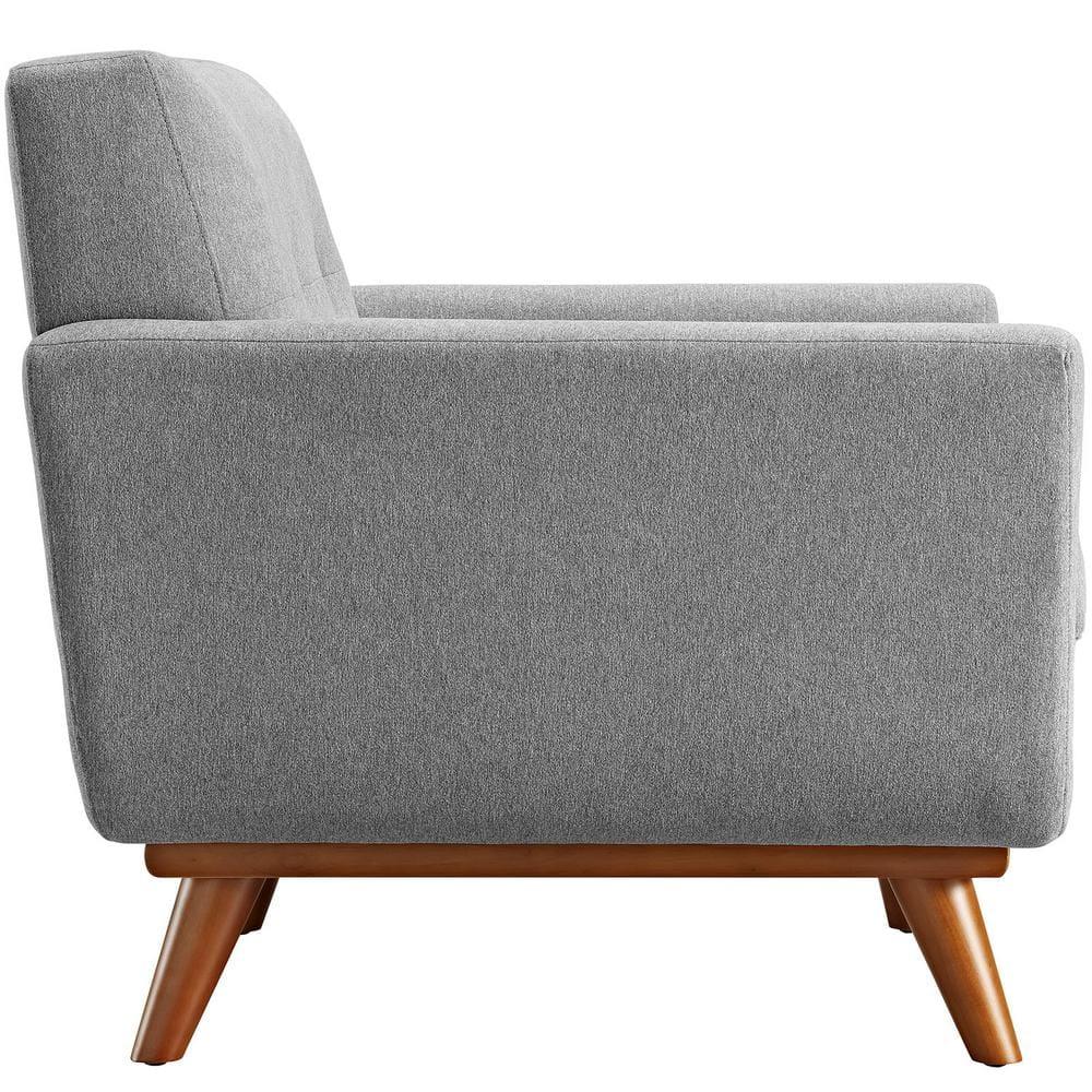 Modway Engage Upholstered Fabric Armchair in Expectation Gray