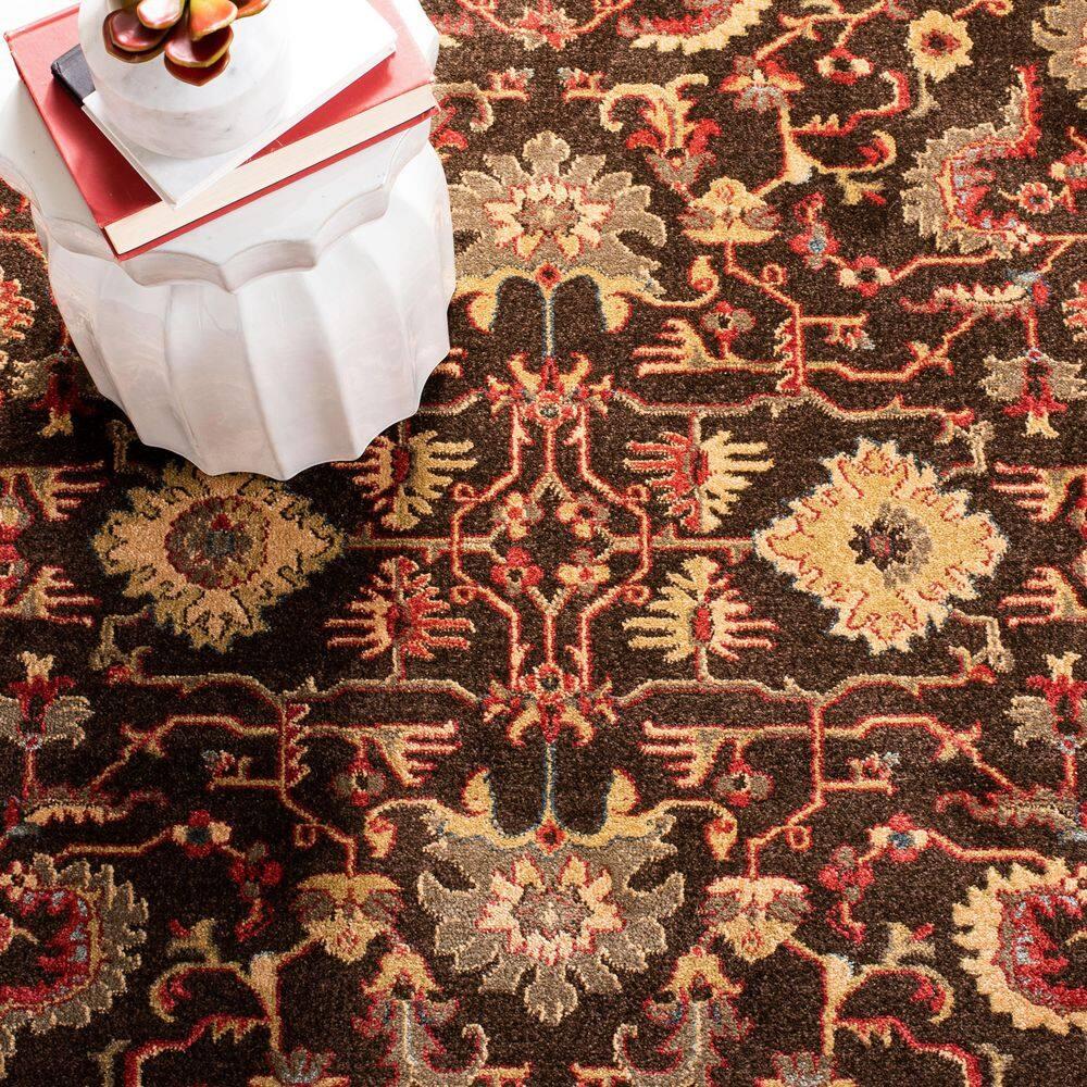 Mahal MAH693 Power Loomed Indoor Area Rug - Brown/Beige - 6'7"x9'2" - Safavieh