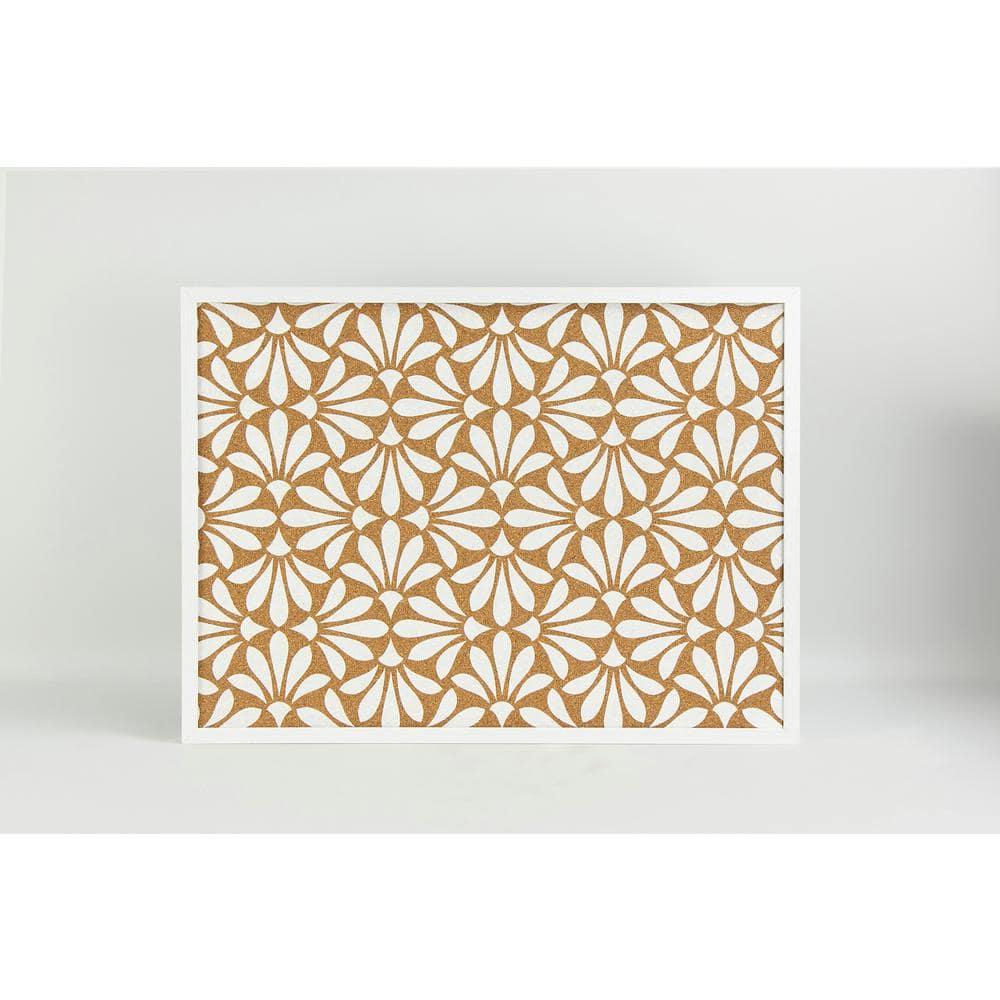 WallPops! Abstract Floral White Printed Corkboard