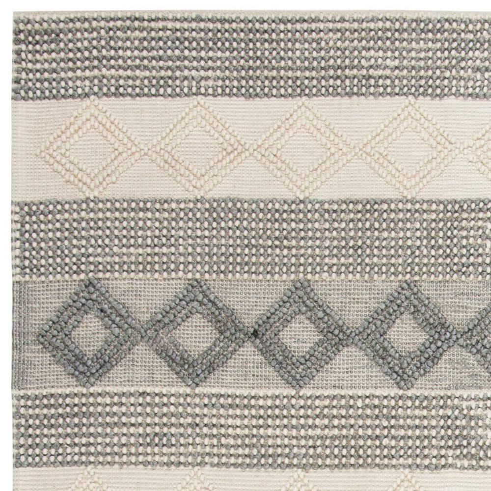 SAFAVIEH Natura Tamsen Geometric Striped Area Rug, Grey/Ivory, 8' x 10'