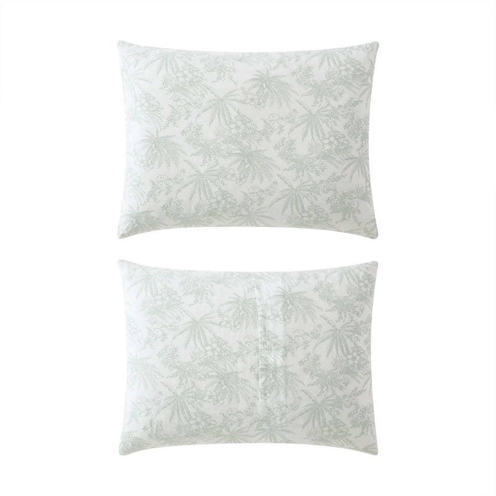 Tommy Bahama Pen And Ink Green Cotton Duvet Cover Set