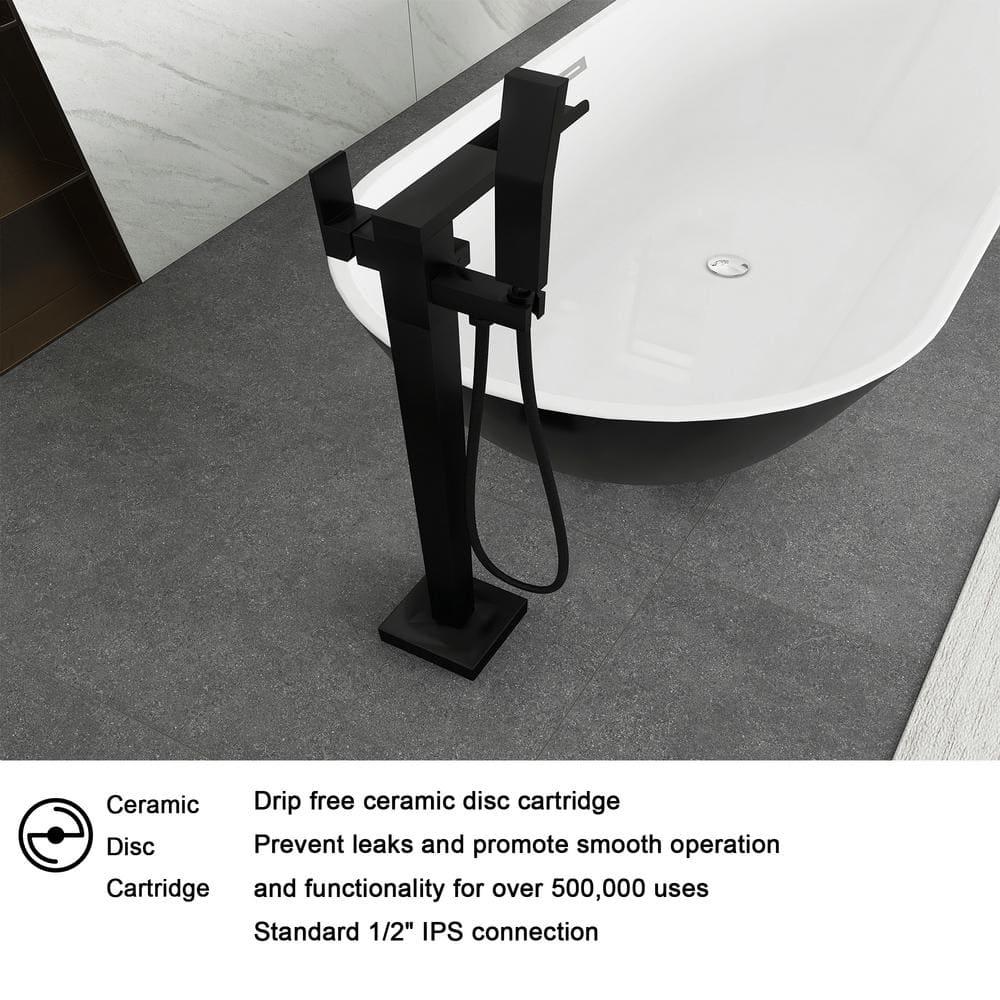 Floor Tub Filler with Diverter
