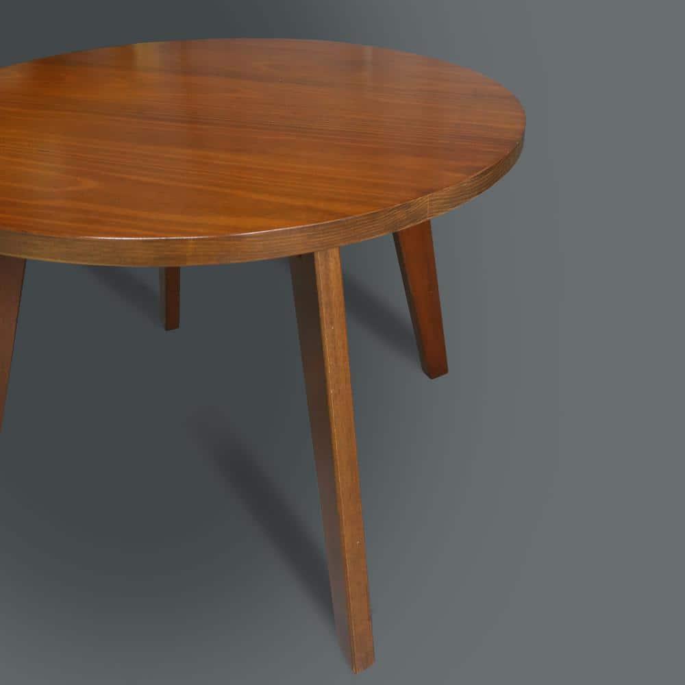 Genuine 24" Round Coffee Table with Solid American Gum - Sweet Oak