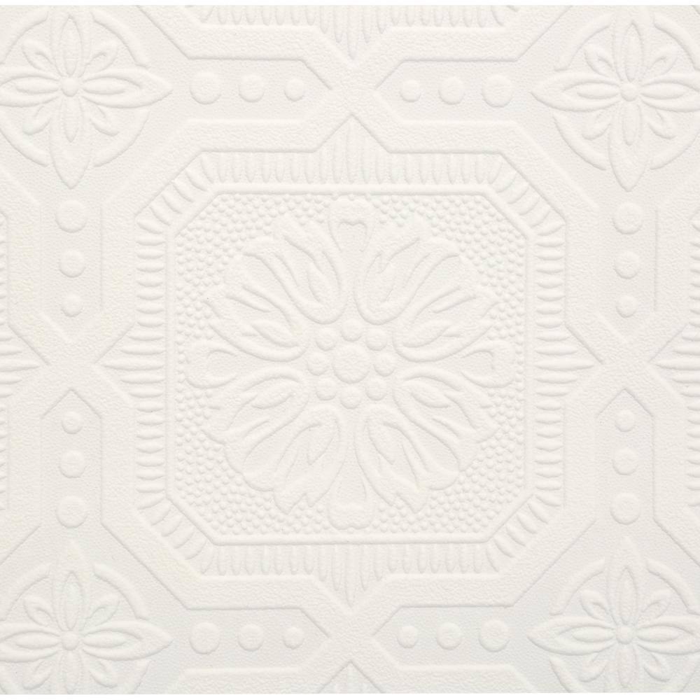 Small Squares White Paintable Wallpaper