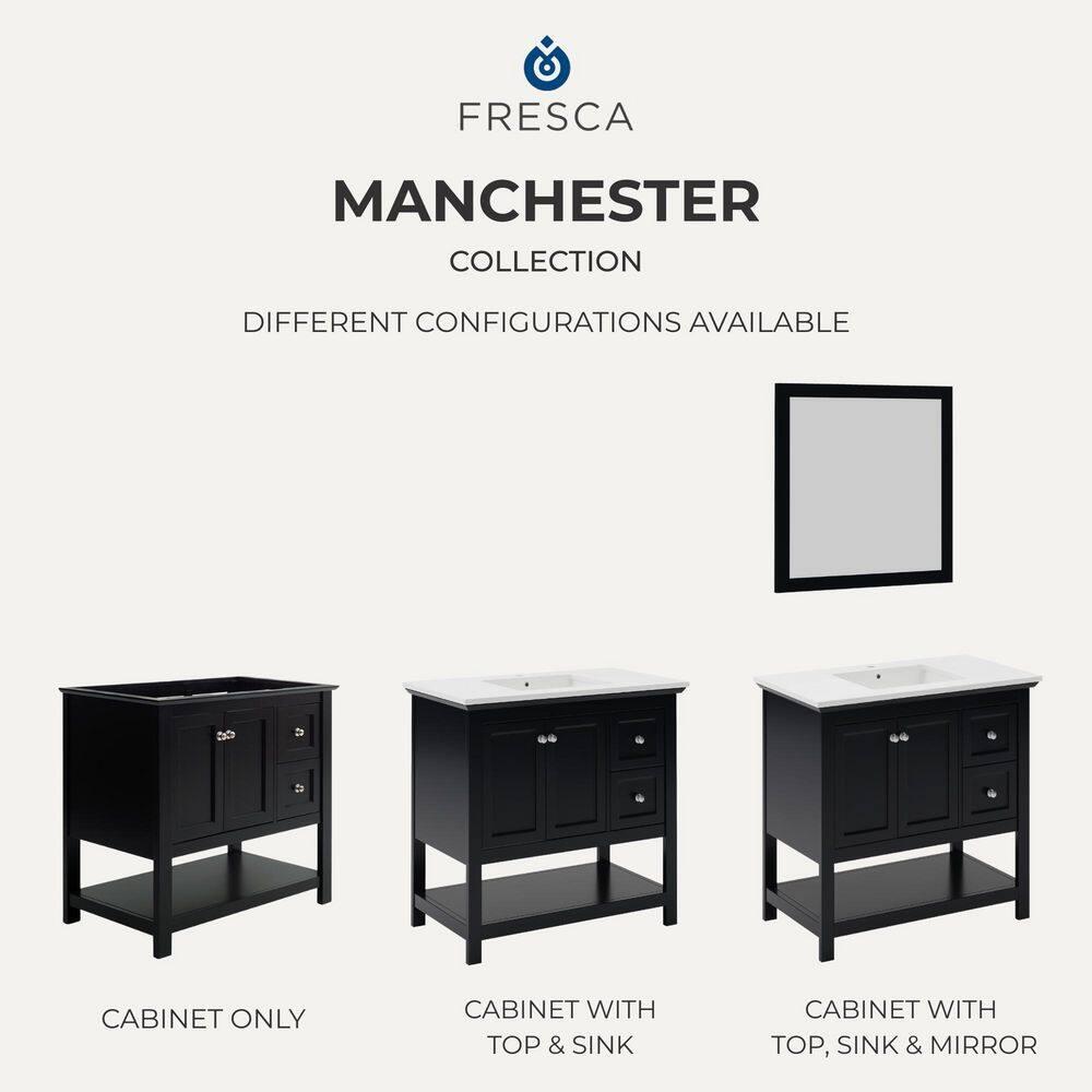 Fresca Manchester 42" Freestanding Single Sink Bathroom Vanity with Integrated Sink (Faucet Not Included)