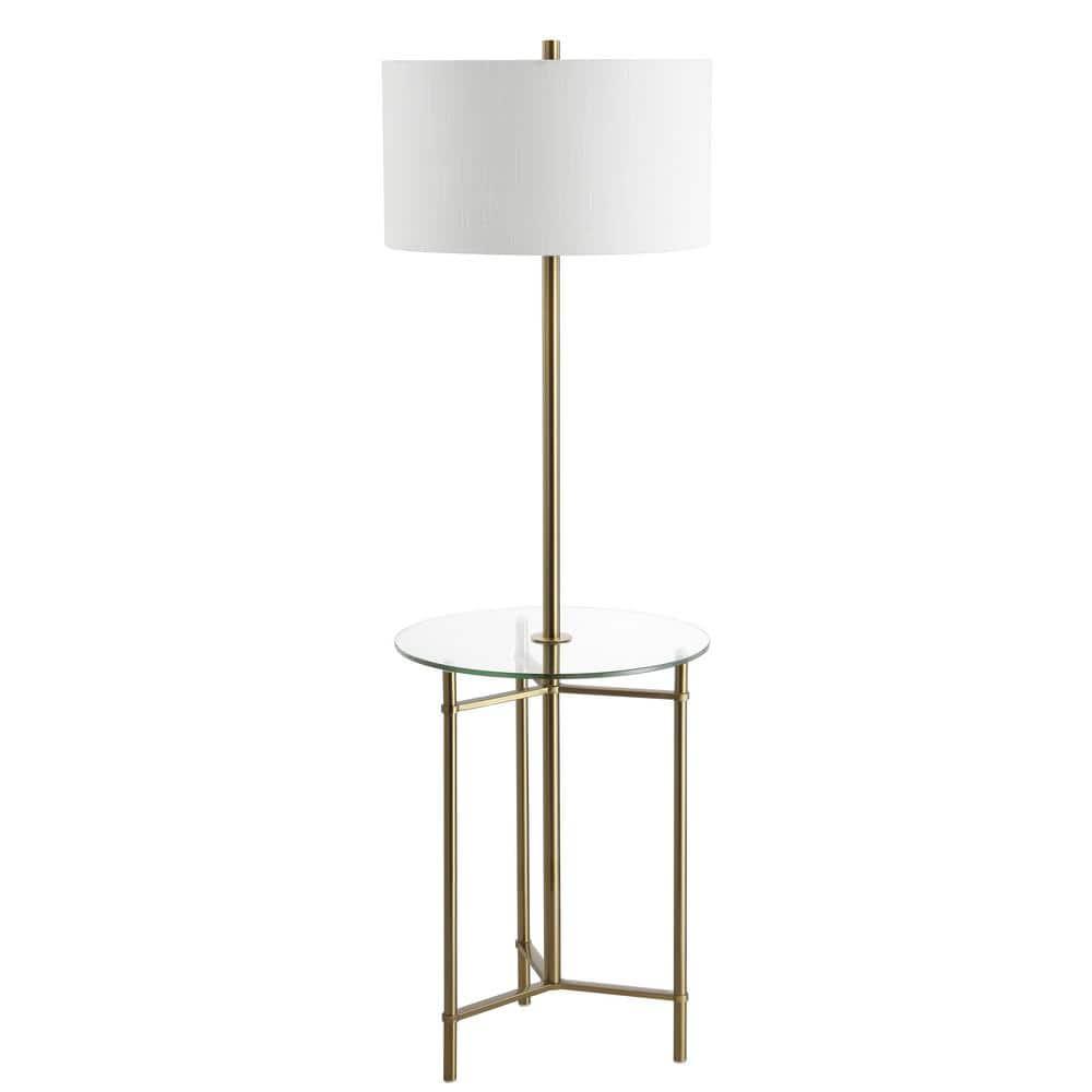 Jonathan Y Charles Metal/Glass Led Side Table And Floor Lamp