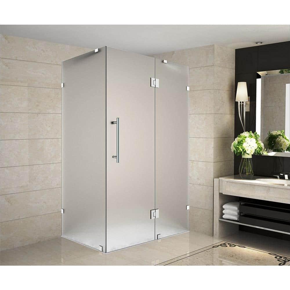 Aston Avalux 36" x 72" Rectangle Hinged Shower Enclosure SEN987F-CH-3634-10