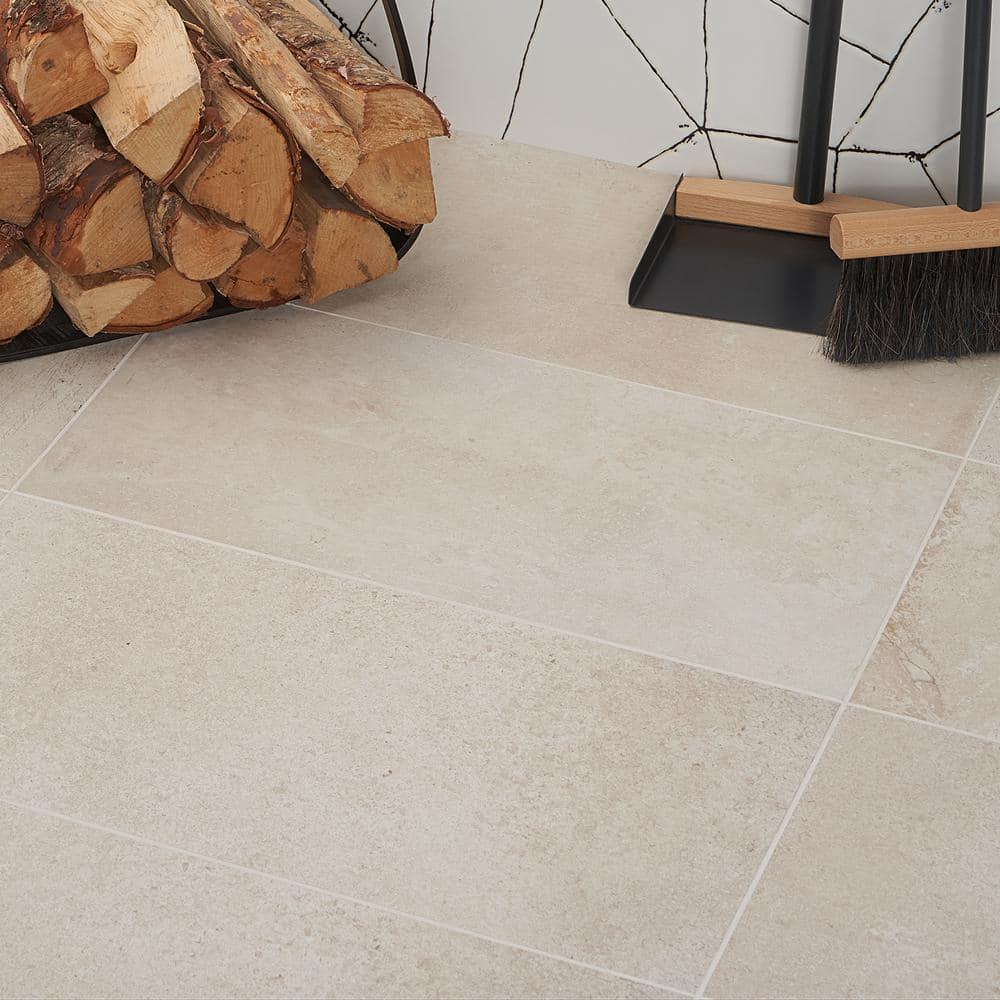 12" x 24" Porcelain Concrete Look Wall & Floor Tile