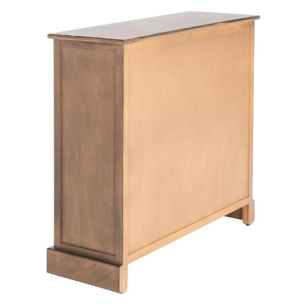 SAFAVIEH Peyton Contemporary Brown Wood Storage Rectangle Console Table (31.5 in. W x 13.4 in. D x 26 in. H)