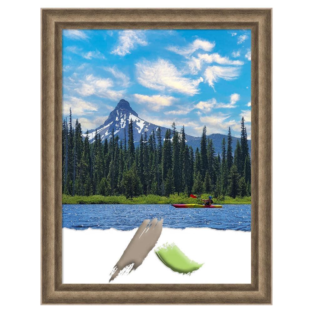 Amanti Art Angled Bronze Wood Picture Frame Opening Size 18x24 in.