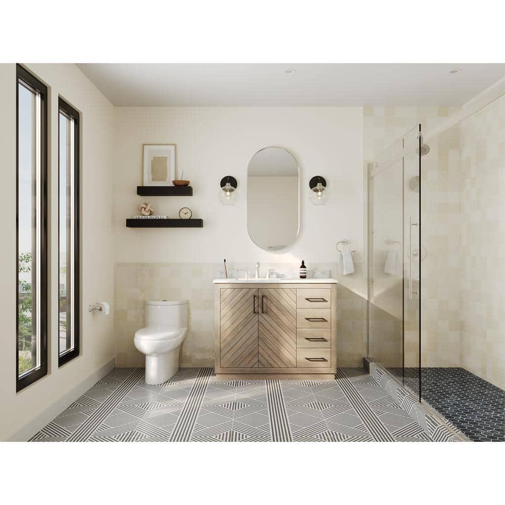 Essential Capsule Wall Mirror, Bathroom/Vanity Mirror with Frame