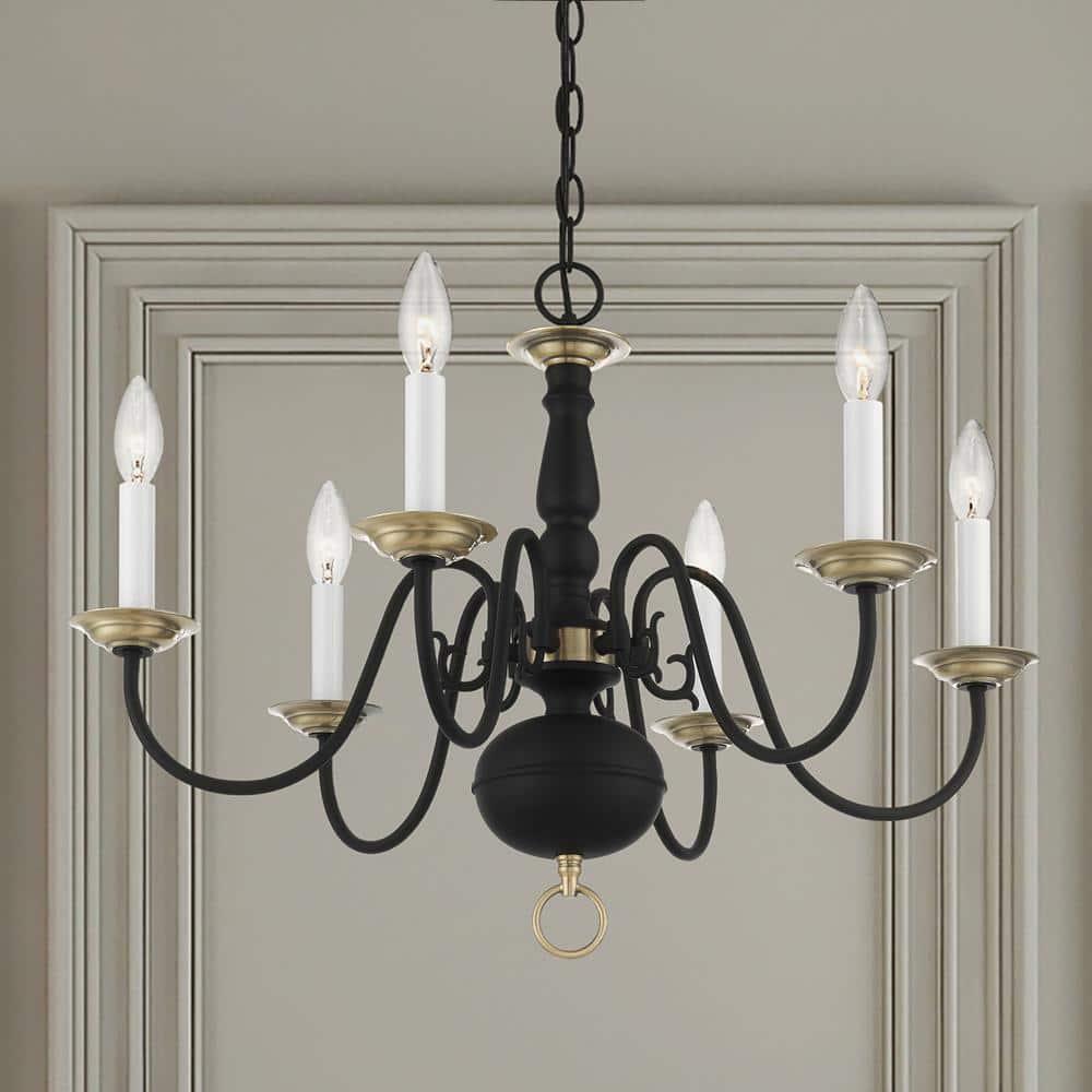 Livex Lighting - Williamsburgh - 6 Light Chandelier in Traditional Style - 24