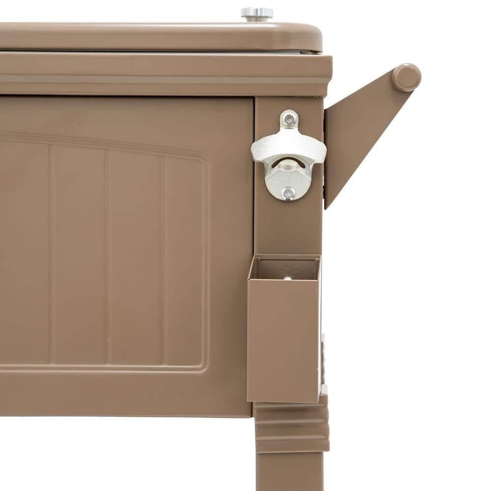 Permasteel 80 Qt. Furniture Style Rolling Patio Cooler
