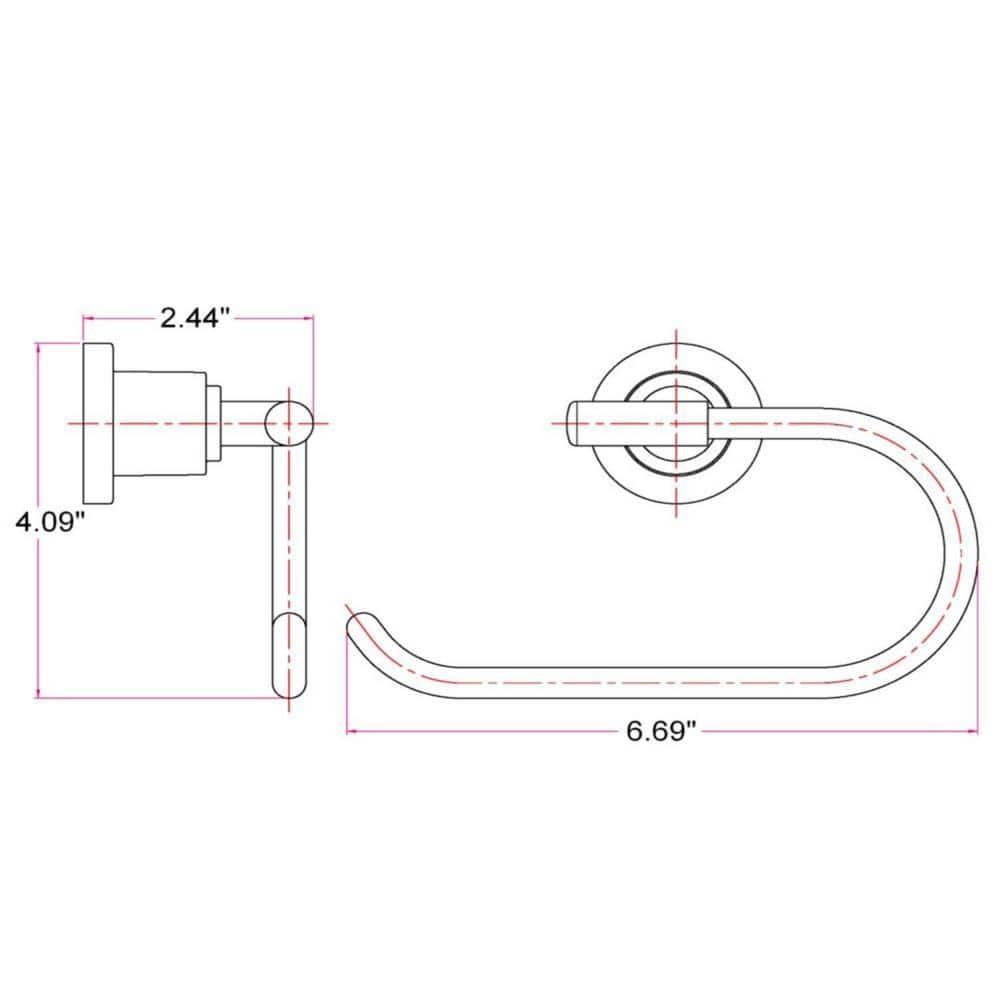 Geneva Wall Mounted Towel Ring