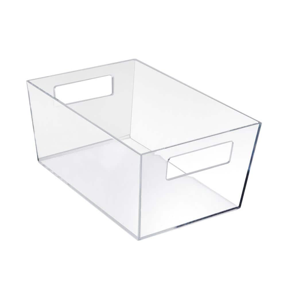 Azar Displays X-Large Organizer Storage Tote Bin with Handle 13"W x 9.5"D x 6.5"H, 4-Pack (Set of 4)