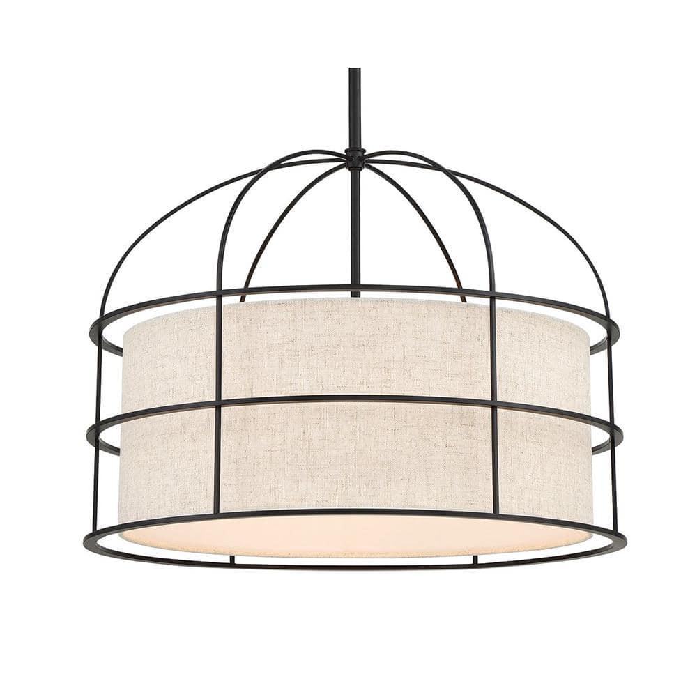 2155-66A-Minka Lavery-Gateway Park - 5 Light Convertible Pendant-15 Inches Tall and 20 Inches Wide-Coal Finish