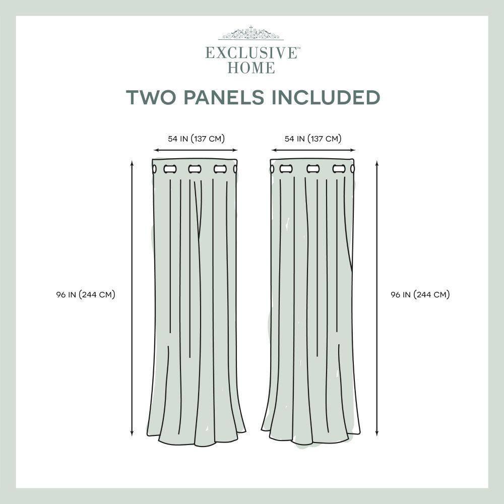 Exclusive Home Cabana Stripe Indoor/Outdoor Light Filtering Grommet Top Curtain Panel Pair, 54"x96", Taupe
