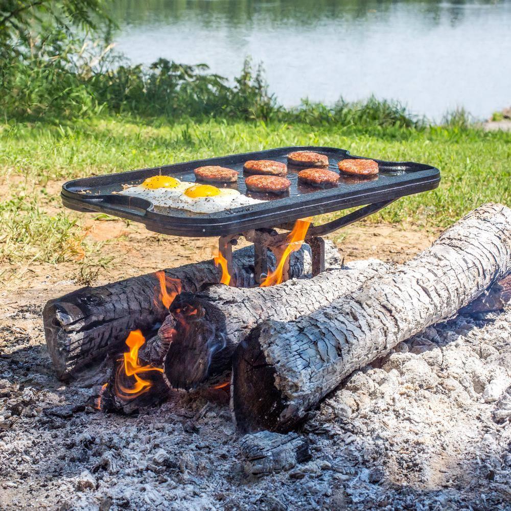 Lodge 13.75" x 1.50" Cast Iron Fire Pit with Cook Stand