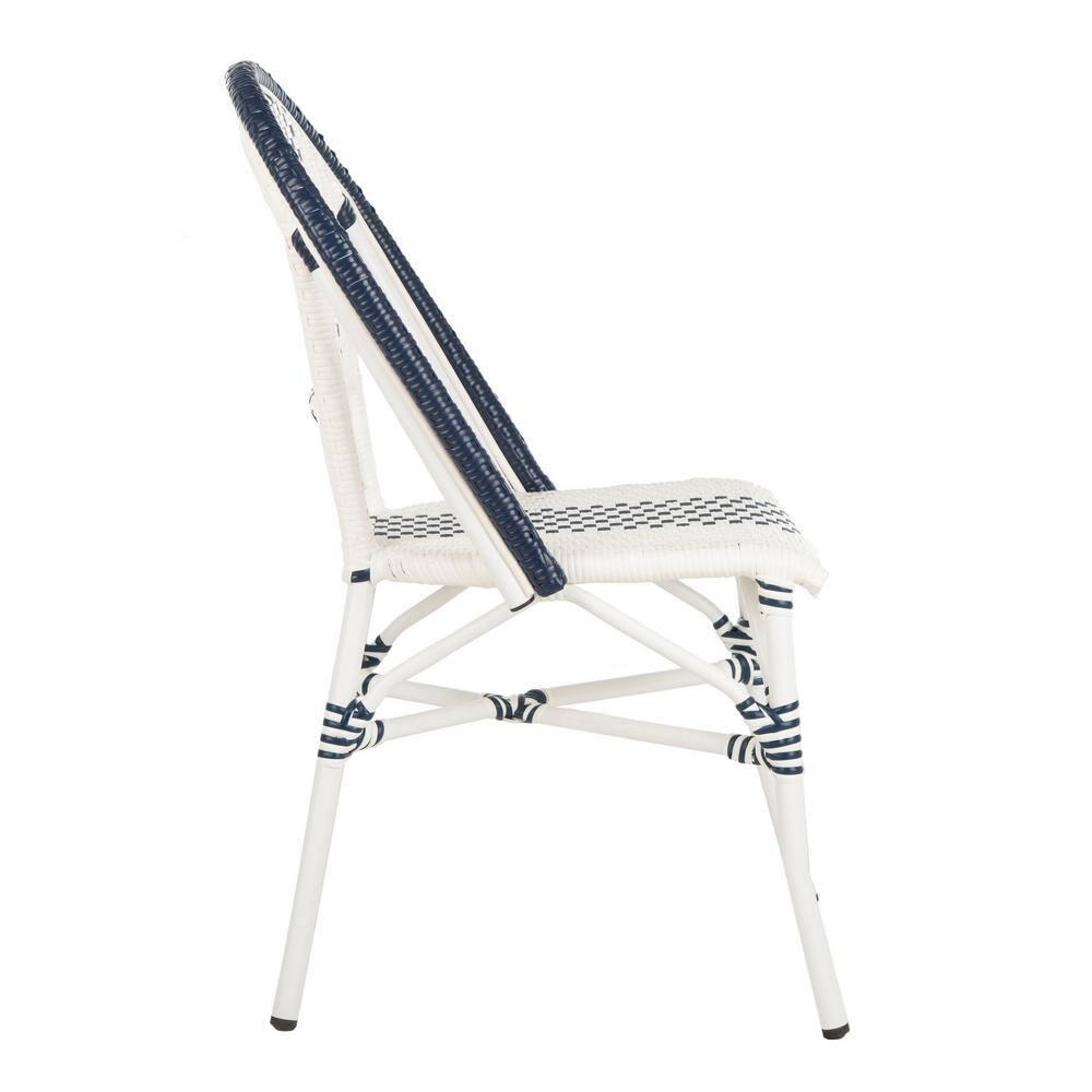 Zoya Chair (Set Of 2) - Indoor/Outdoor - PAT4037 - Blue/White - Safavieh