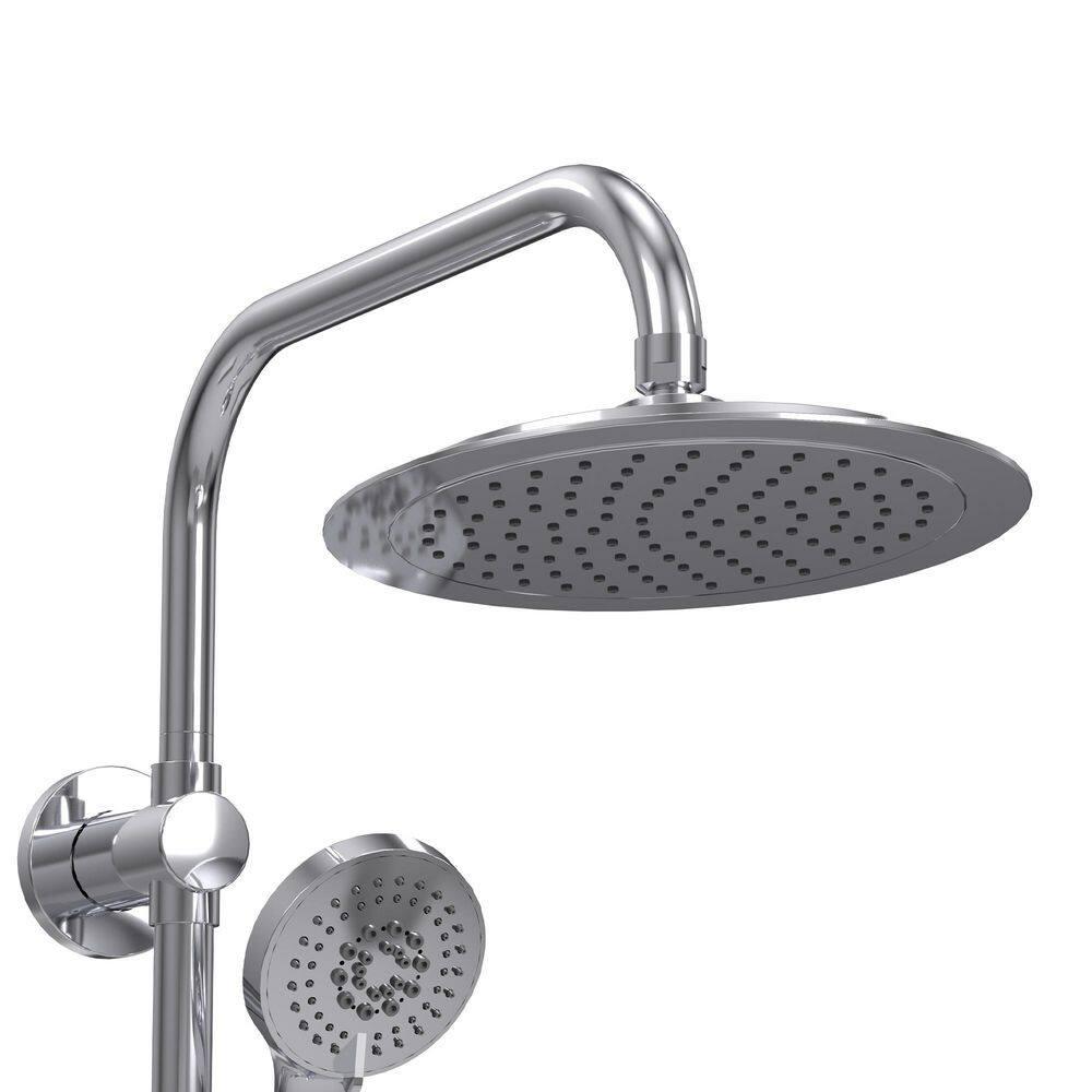 SeaBreeze II 8-in Rain Showerhead Shower System with Multi-function Handshower Adjustable Slide Bar and Mixing Valve 1.8 GPM
