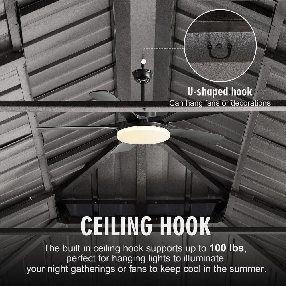 EAGLE PEAK Outdoor Aluminum Frame Hardtop Patio Gazebo