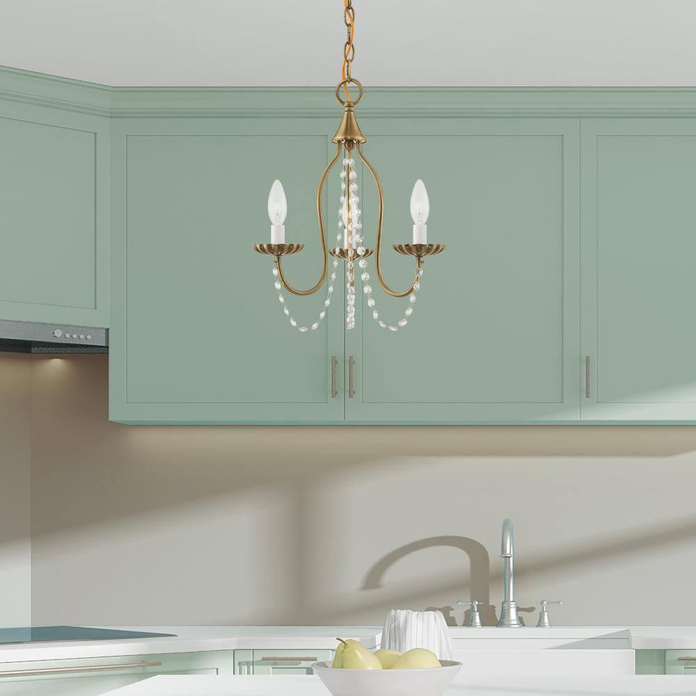 Livex Lighting Alessia 3 - Light Chandelier in  Antique Brass