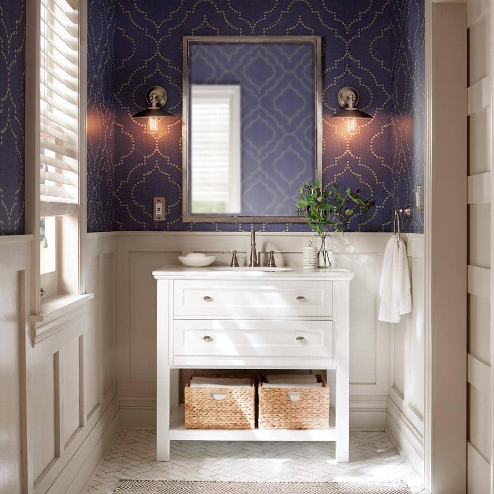 Progress Lighting Archives 1-Light Adjustable Swivel Wall Sconce, Antique Nickel, Natural Brass Accents, Shade Included